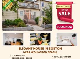 74L - 2BR Quincy - Cozy Couple Hideout near Wollaston Beach, hotel v destinaci Quincy