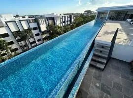 Tulum Aldea Zama Studio with stable WiFi, Gym and Rooftop Pool