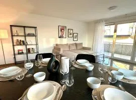 BONNYSTAY Rheinfelden - 6 Personen - Küche - Parkplatz - Terrasse