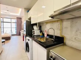 Upscale Studio Apartment Business Bay with Balcony and Free Parking by BelVilla