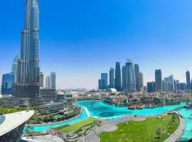GRANDE RESIDENCES with a direct Burj Khalifa view and Private Fountain Show at 14th floor with DXB AIRPORT VIP Shuttle
