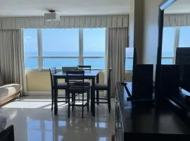 Castle beach studio,tennis court and swimming pool with beach access