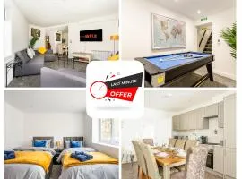 Luxury 2 Bedroom Maisonette with Games Room - Free Secure Small Car Parking - 5 Minute Drive to Brighton Beach & City Centre - Sleeps 8