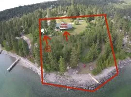 Lake Hospitality LLC Woods Bay property on Flathead Lake in Bigfork MT with 2 homes