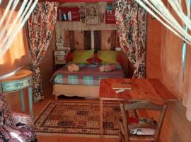 Roulotte et Cabane Par Hasard, Hotel in Saint-Bressou