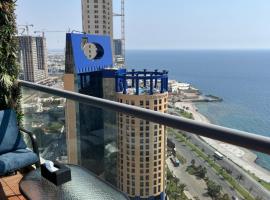 شقةباأطلالة بحرية برج الجوهره داماك Damac AlJawharah Tower, hôtel près de la plage à Quai