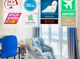 Mesahill Studio King PoolView With New FullBody Massage Chair Above Shopping Mall, Bowling & Cinema, 5 Minutes to USIM, Nilai - 24H Self and Easy Check In, hotel v destinaci Nilai