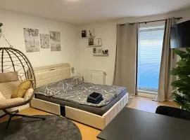 Modern city apartment with parking
