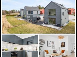 Luxurious newly built villa with patio and private parking