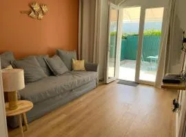 T2, Jardinet, Quartier marché 10mn Plage