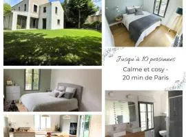 GARCHES, proche PARIS, Villa 10 personnes, quartier calme et cosy