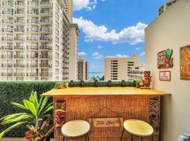 Surf & Sip Ocean View Tiki Style, κατάλυμα με κουζίνα στη Χονολουλού