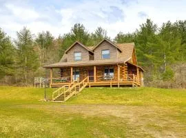Log Cabin with Pond and Trail Access in Almond!