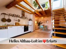 Helle 72qm Maisonette Wohnung im Herzen Erfurts mit Kingsize Bett, Smart-TV, etc