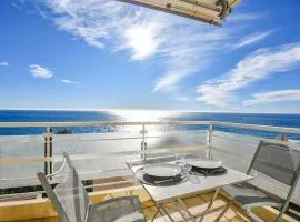 Appart vue mer splendide et plage proche de Monaco