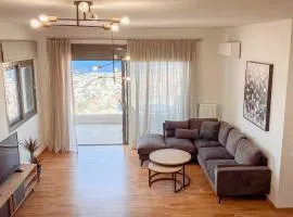 Voula Hill Panoramic Views of Sea and Athens 129 sqm 2 bedrooms 2 bathrooms Big Fully Equipped New Apartment Peaceful