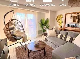 Magnifique 2 chambres - Parking - Netflix - Gare