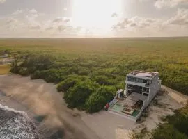 Beachfront luxury villa with pool with private cooker & staff