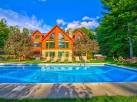 Most Luxury 7000 Sq ft Log Estate with Pool Hot Tub Sauna