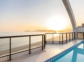 Flat with pool sea view of Praia de Santos