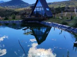 Glamping en Cabaña A-Frame en campo de Espárragos