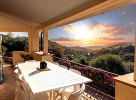 Villa with Terrace overlooking the Sea, hotel en Brunella