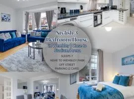Stylish 3BR House Close to Wembley Stadium and Arena、ロンドンのコテージ