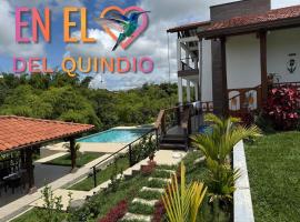 Exclusiva Villa Campestre con Piscina Privada Balcón de Antioquia Eje Cafetero Montenegro, Quindio, hotel a Montenegro