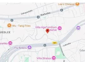 Apartament Pomarańczowy Gdańsk 80 metrów z widokiem na ogród