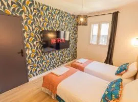 AfroBoHome, Expérience Atypique, clim, 2 à 6 personnes, Proche centre Nîmes, Garage clos