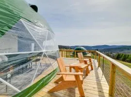 Barrel Hot Tub at The Eagle Dome in Franklin!
