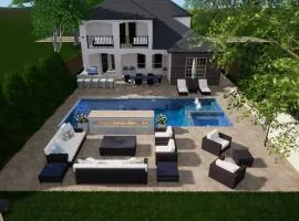 GORGEOUS 5-bd 4ba w Pool, Hot Tub, 2 kitchens, & Game Room Near Dallas Airports!