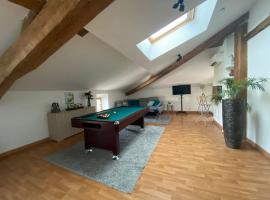 Grand loft avec billard et Netflix, hotel a Socourt