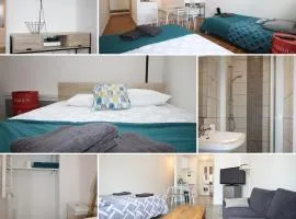 Chez Dan - Studio NEUF - 1 lit 2 personnes - canapé convertible - 2 couchages - internet - Centre ville - Parking proche - Proche gare - Géré par PrestaZen'Services