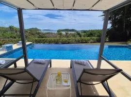 Large ocean view garden apartment with private pool