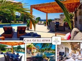 Casa Guillarmou - Évasion Enchantée avec Piscine Chauffée, Spa & Clim - Vue Exceptionnelle