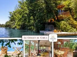 Détente au Bord de l'Eau - Le Chalet du Carla avec Spa et Ponton Privé