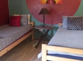 Apartment-double storey-2 bedrooms-own bathroom, kitchen, dining room, entrance, lounge, patio