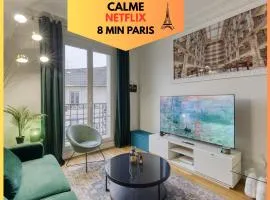 -L'émeraude de Louis XVI- Idéal pour Couple-Solo-Pro 8min de Paris-1min de la gare