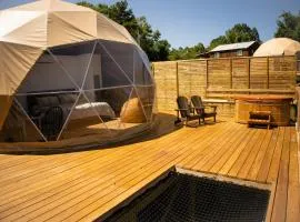 Glamping Dome, Cedar Hot Tub, Mountain View, Deck