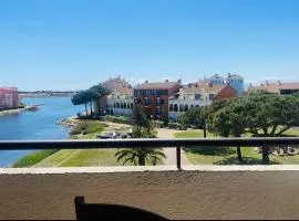 Lake view apartment with pool