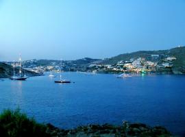 Mykonos Waterfront House walk to Private Beach, villa in Ornos