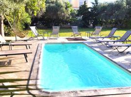 Complex Lagonissi Residence with swimming pool.