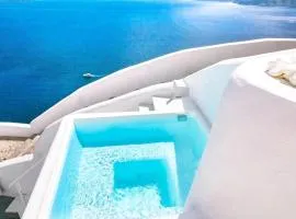 Luxury Santorini Villa Full Moon Villa 1 Bedrooms Outdoor Plunge Pool Sea & Caldera View Oia