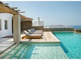 Elegant Mykonos Villa Villa White Satin Private Gym 4 Bedrooms Sea View