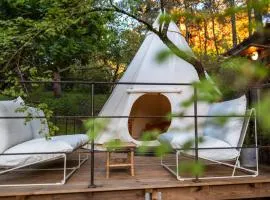 Tipi à Roussillon、ルシヨンのグランピング施設