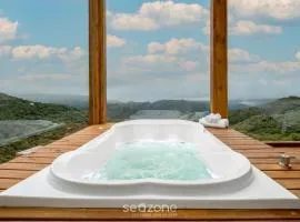 Linda cabana com jacuzzi na montanha VST013