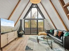 Stylish Romantic A Frame with Scenic Views Fireplace