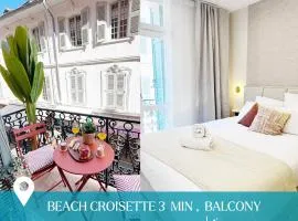BEACH & PALAIS - 2 Min AWAY, BALCONY