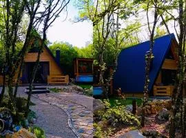 Woodland paradise Charming wooden houses in stone